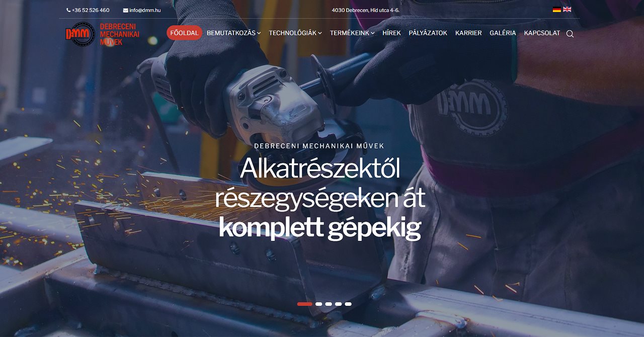 Mezőgazdasági és ipari gépgyártás - a "DMM" többnyelvű honlapját teljesen felújítottuk