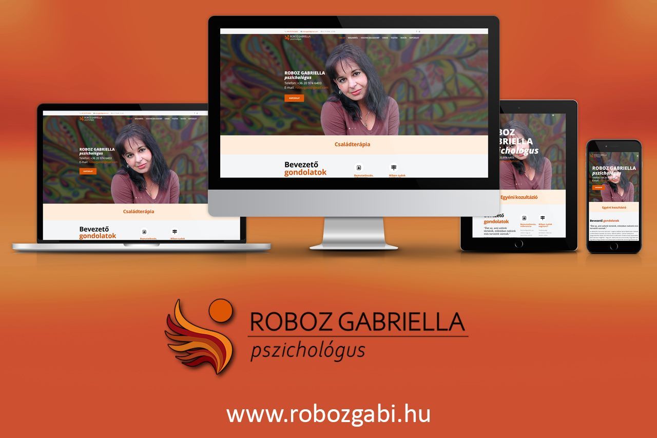 Roboz Gabriella pszichológus reszponzív weboldal