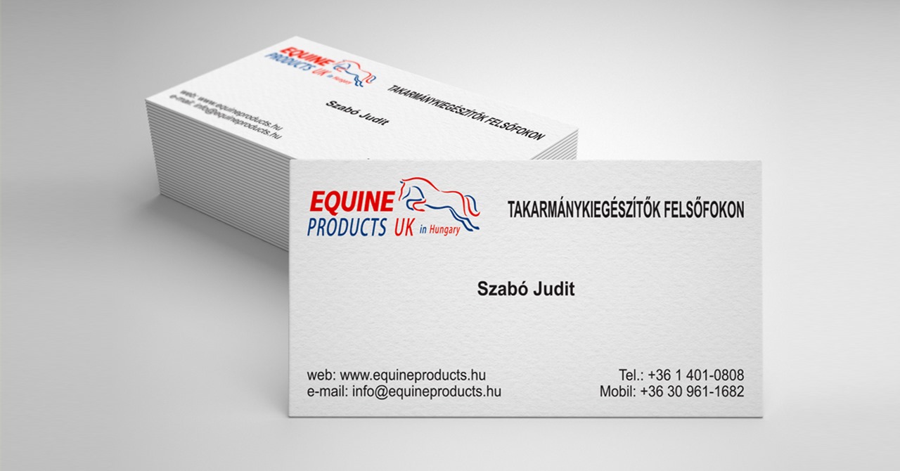 Névjegykártya - Equine Products