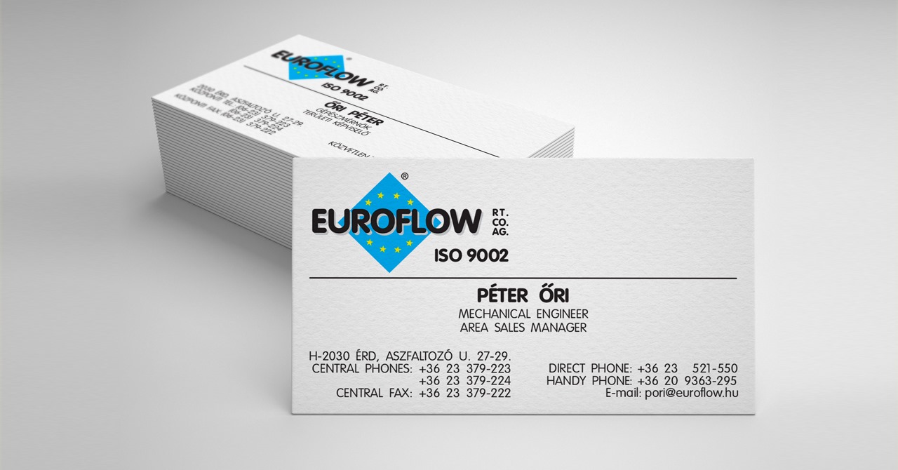 Névjegykártya - Euroflow