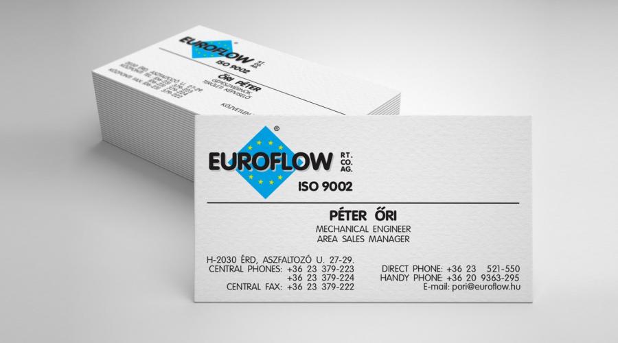 Névjegykártya - Euroflow